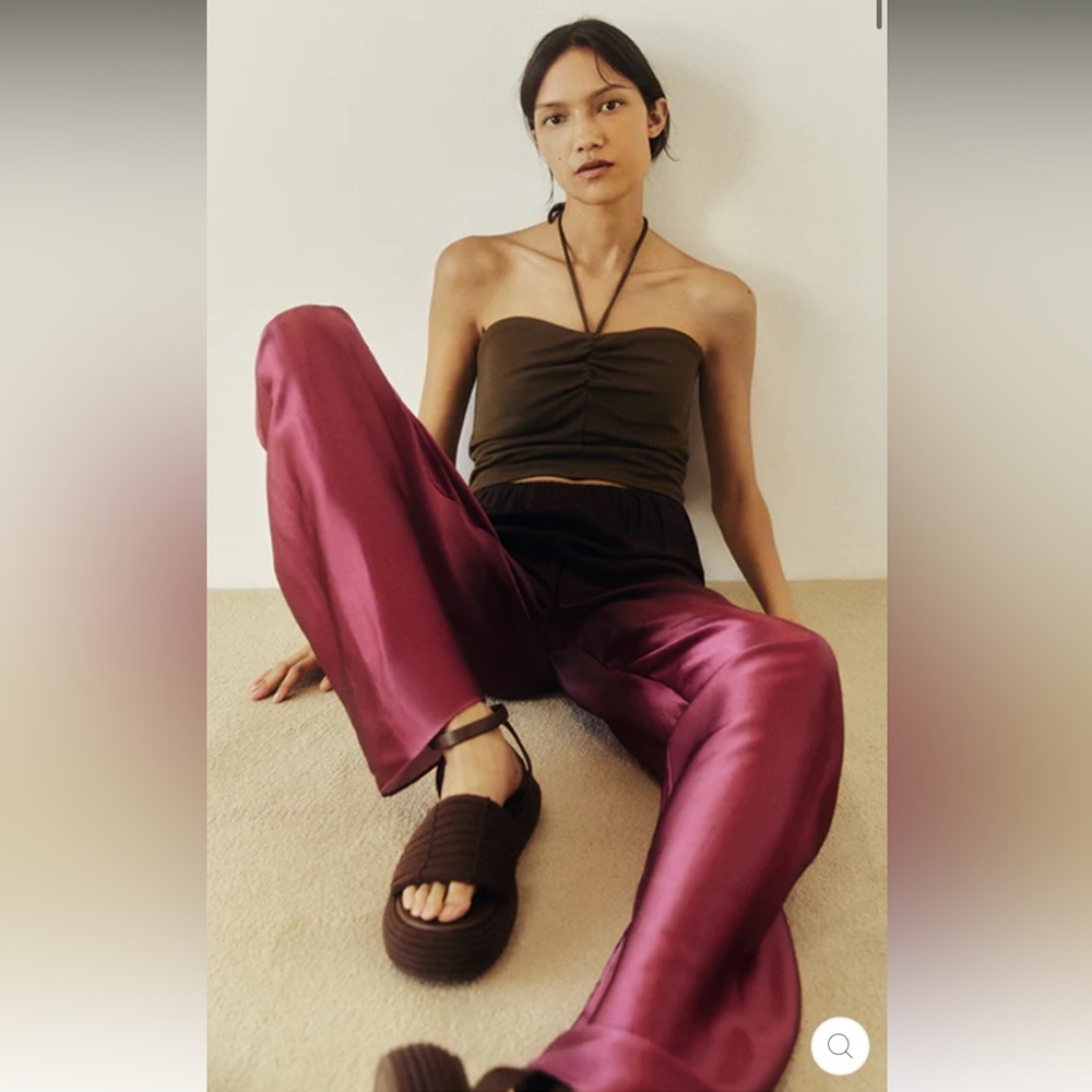 Vince wide leg ombré satin pants - Picture 2 of 4